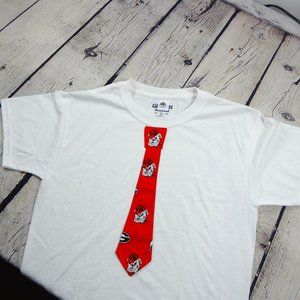 GO DAWGS! T-shirt with custom UGA tie